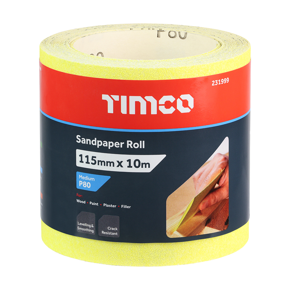 Sandpaper Roll Yellow P80