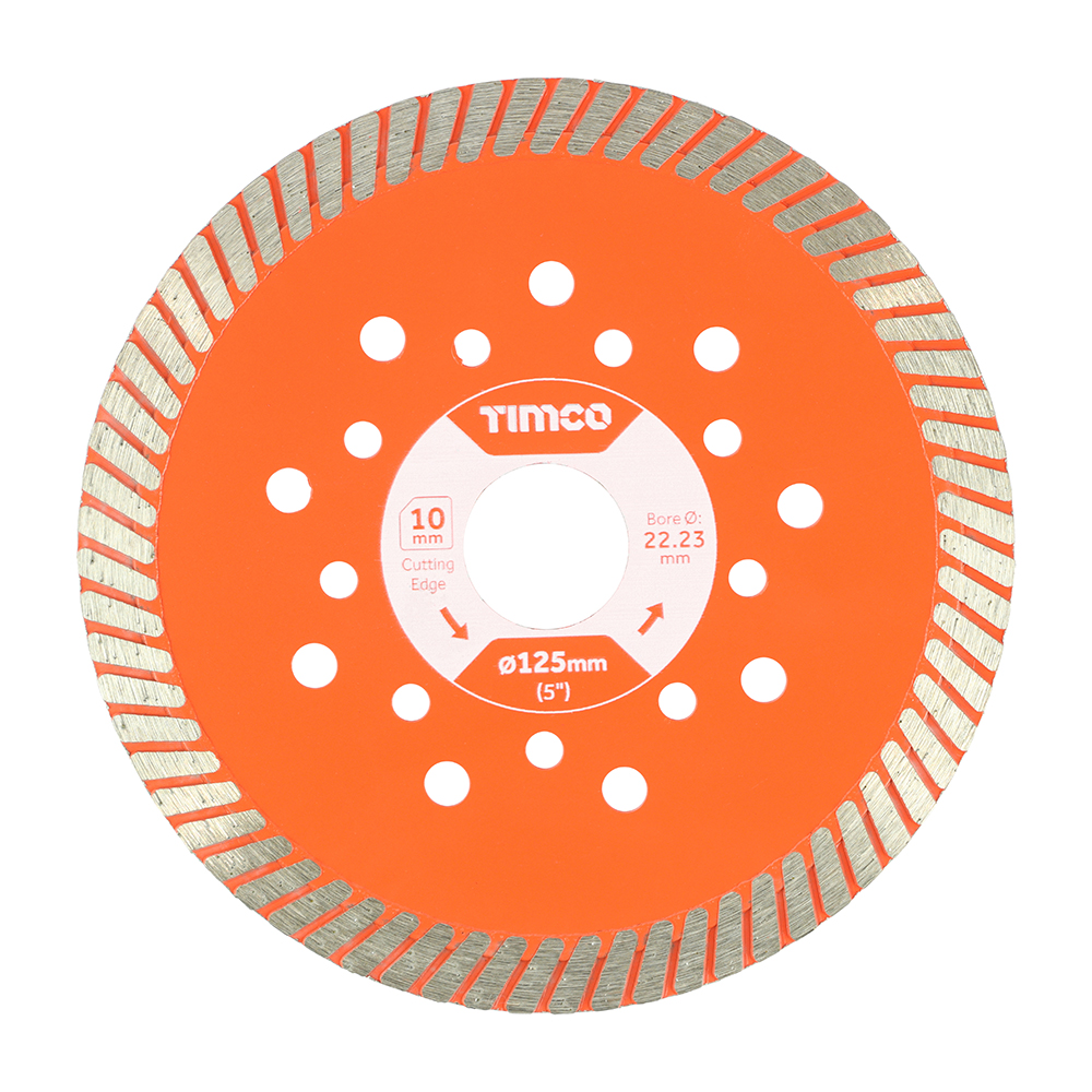 Premium Diamond Blade - Turbo Continuous 125 x 22.2