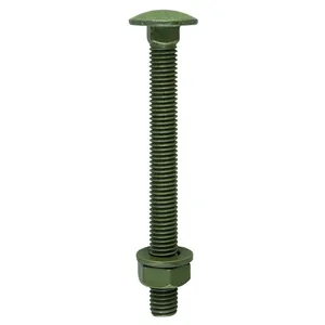 Carriage Bolt Washer & Nut - Exterior Green