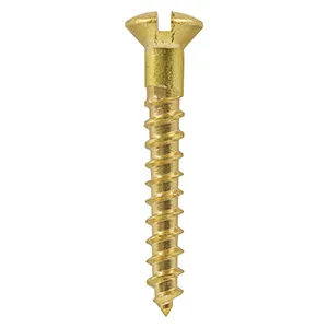 Brass Woodscrew - Raised Head