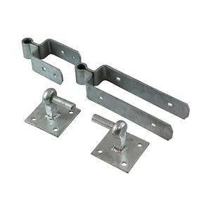 Double Strap Fieldgate Hinge Set + Hook On Plate