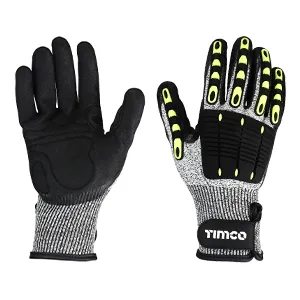 Impact Cut Glove Sandy Nitrile Coated HPPE + Pads