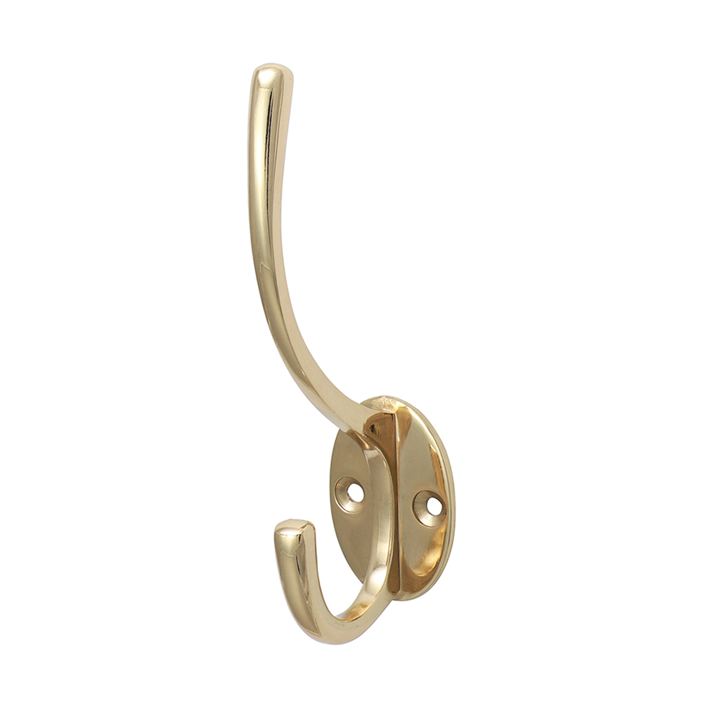 Hat & Coat Hook E Brass 125 x 32mm
