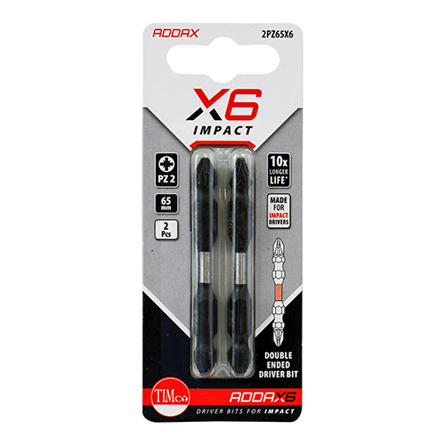 Impact Driver Bits - PZ - Double Ended No.2 x 65 - Image 2
