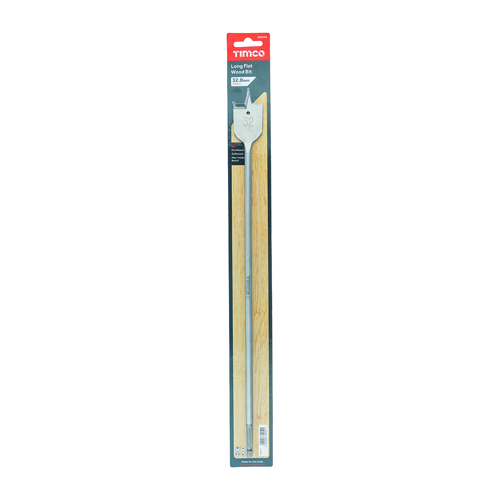 Long Flat Wood Bit 32.0 x 400