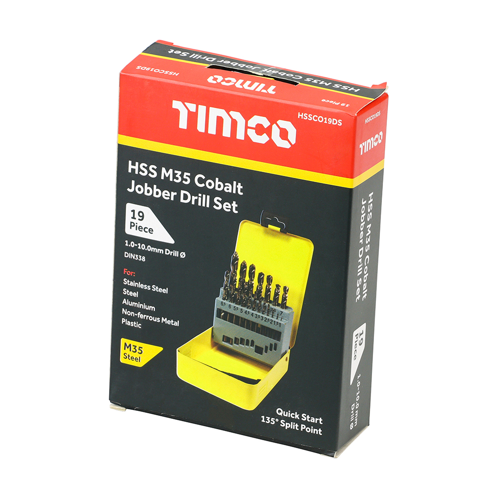 HSS-CO Bit Set 1-10mm Cobalt 19pcs - Image 3