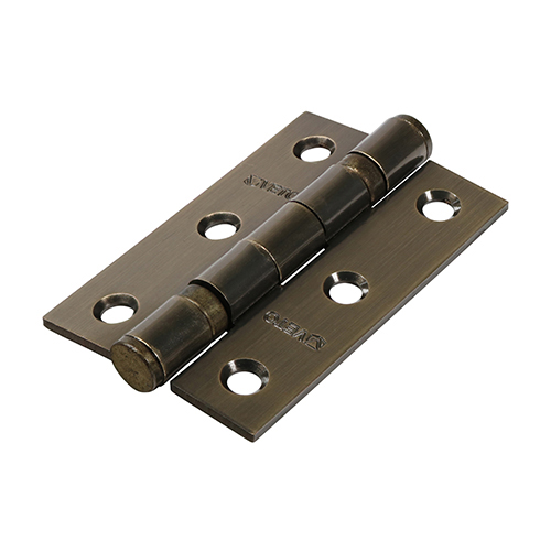 Twin Ball Bearing Hinges - Steel - Antique Brass - Image 2