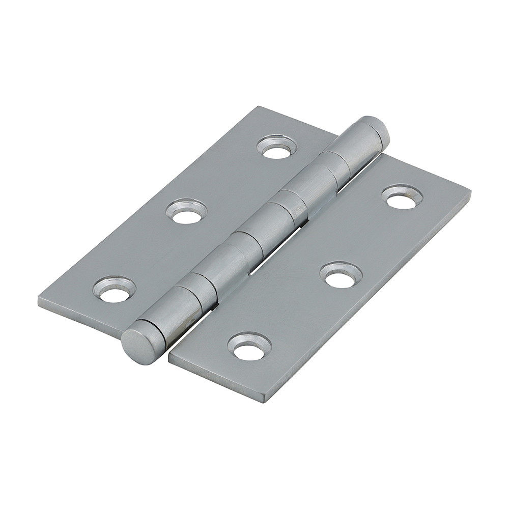 Performance Ball Race Hinge - Solid Brass - Satin Chrome 76 x 50