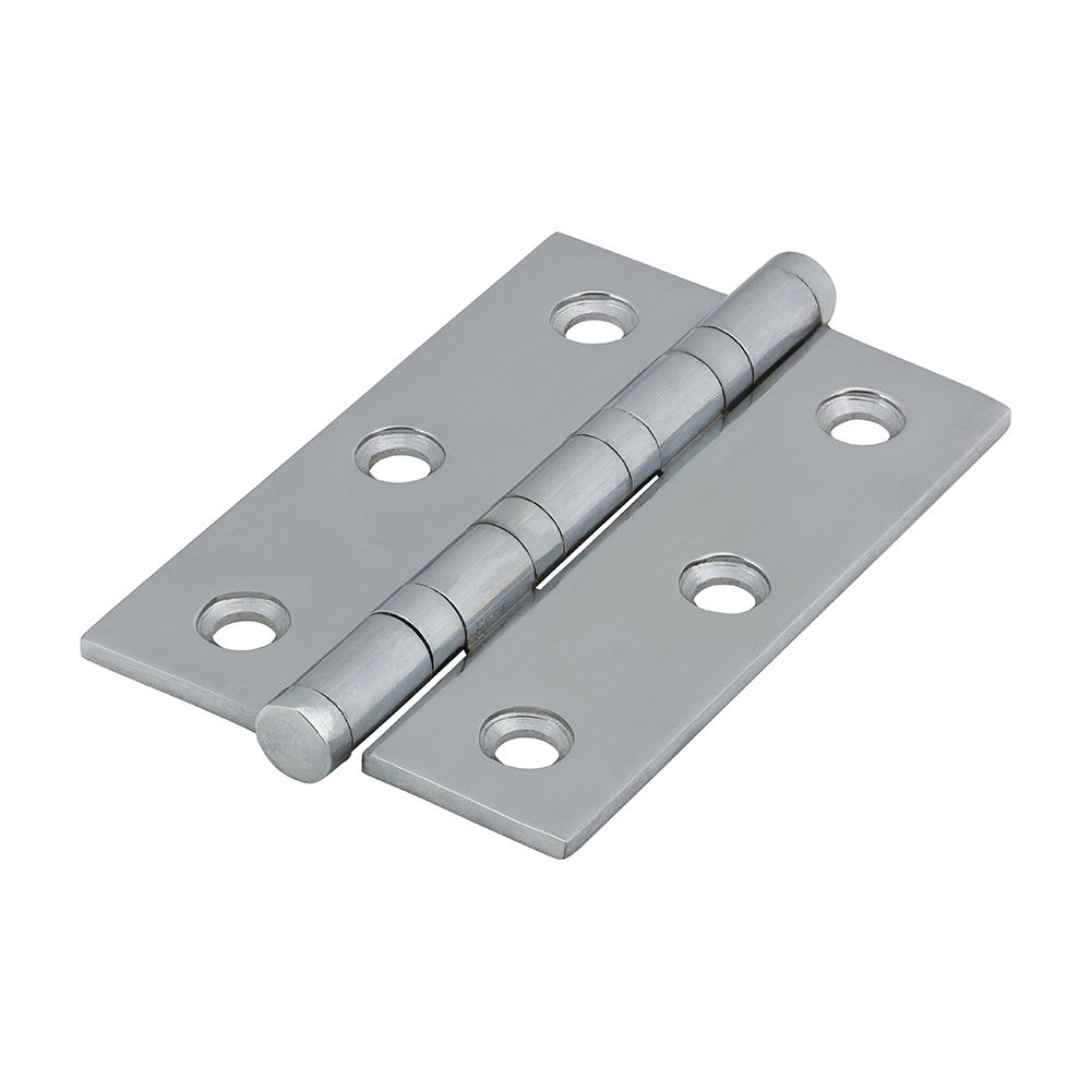 Performance Ball Race Hinge - Solid Brass - Polished Chrome 76 x 50